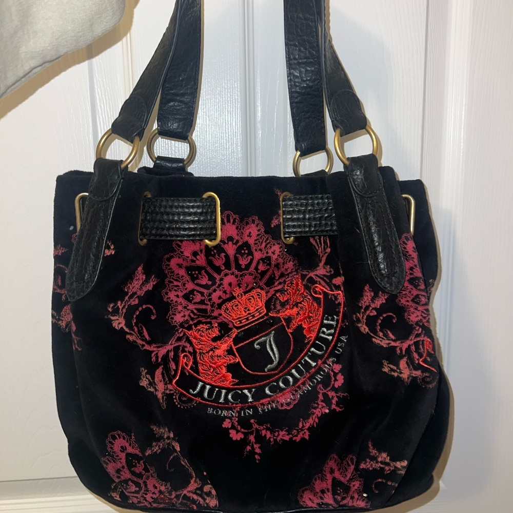 Juicy Couture Black Tote with Red Design